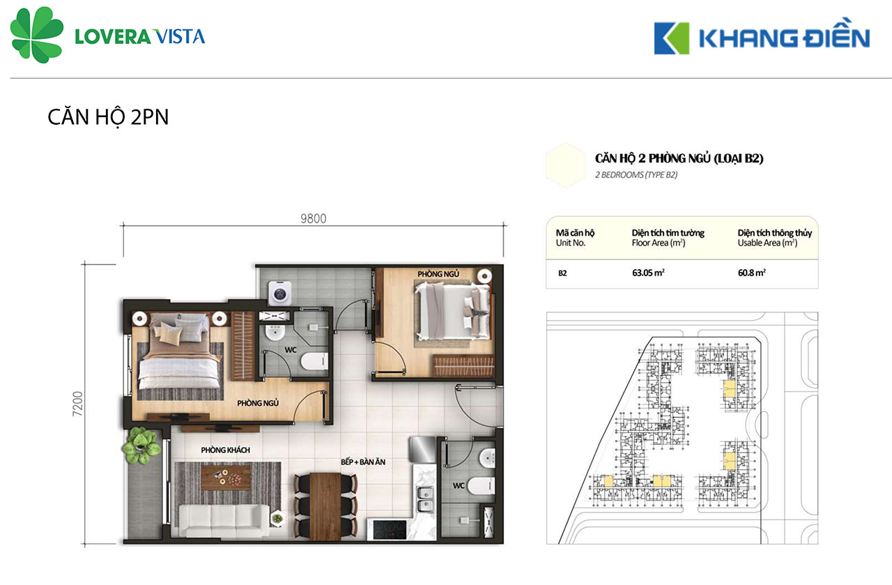 Thiết kế căn hộ Lovera Vista B2