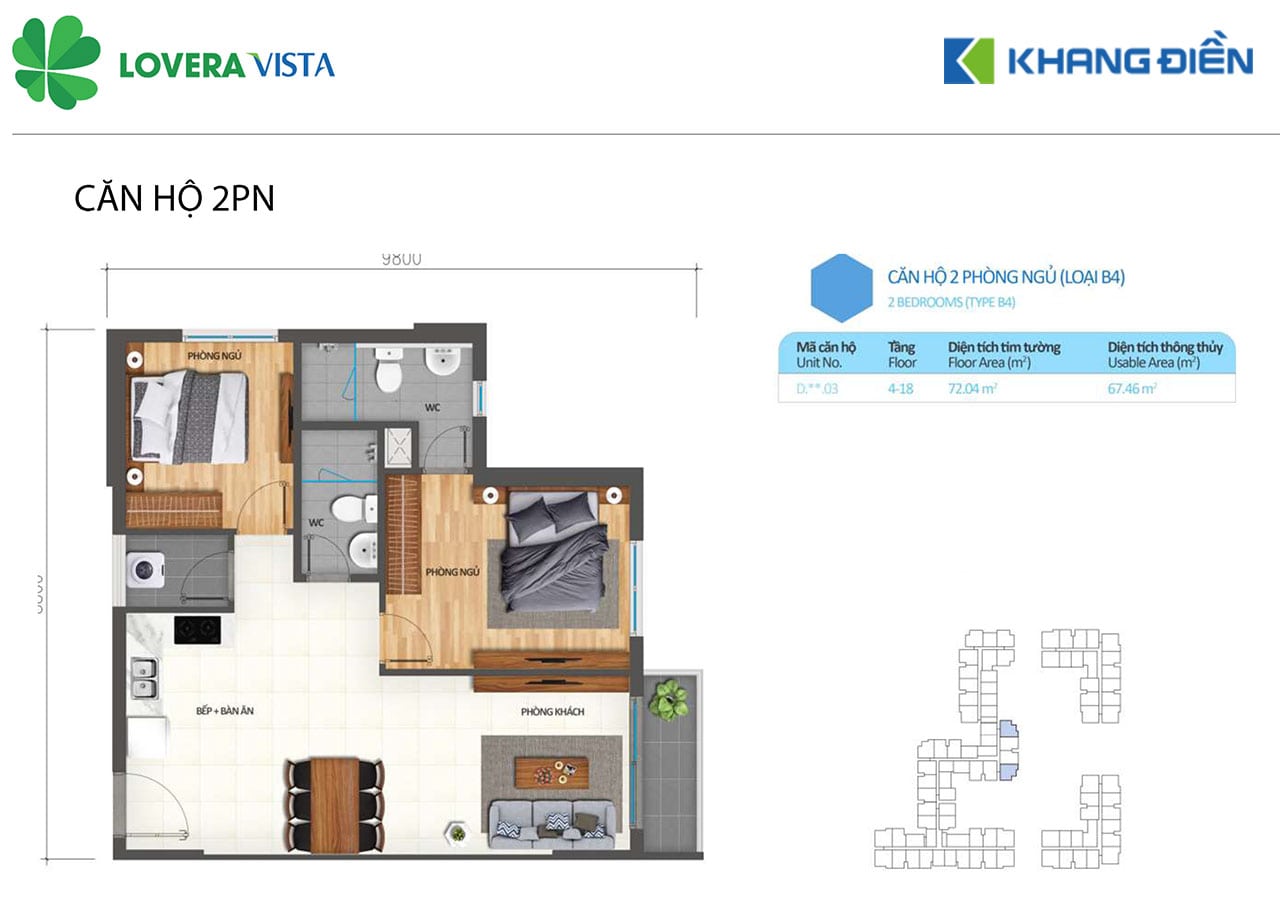 Thiết kế căn hộ Lovera Vista B4